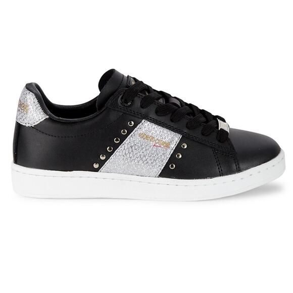 NWT Roberto Cavalli Sport Studded Logo Sneakers- Size 7 - Picture 6 of 12